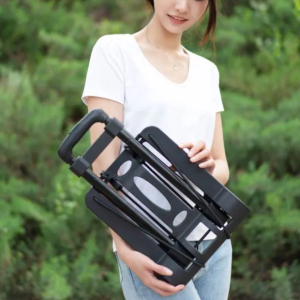 Тележка багажная с телескопической ручкой, складная / Грузоподъемность 50 кг., полиуретановые колеса